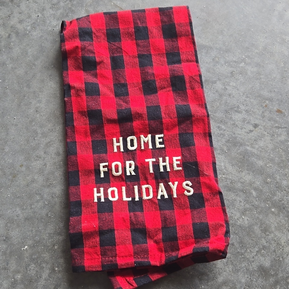 Christmas "Home for the holidays" Kitchen Towel